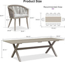 Patio Dining Set For 10 All-Weather Wicker Aluminum Table