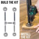 3/4 in. H Round Flanges Pipe Kit for Bench Legs