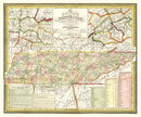 Vintage Map of Tennessee 1851