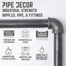 26.75 in. Freestanding Toilet Paper Holder By PIPE DECOR