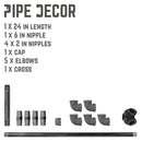 26.75 in. Freestanding Toilet Paper Holder By PIPE DECOR