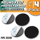 Heavy Duty Round Felt Pad for 3/4 in. Pipe Floor Flange, 3 in. Diameter (4-Pack)