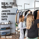 76.375 in. Wall Mounted Clothing Rack, Double
