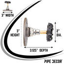 Black Industrial Spigot Wall Hook with Flange (2-Pack)