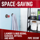 Red Industrial Spigot Wall Hook with Flange (2-Pack)