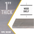 RESTORE Riverstone Grey 24 in. Wood Shelf (Wood Only)