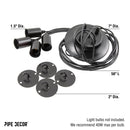 Black Spider Pendant Light with 4 Adjustable Arms