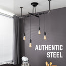 Black Spider Pendant Light Kit with Pipe Cross Hanging Accessory and 4 Adjustable Arms