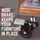Swivel Caster Wheels for 1" Pipe (4-Pack)