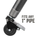 Swivel Caster Wheels for 1" Pipe (4-Pack)