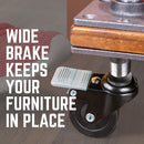 Swivel Caster Wheels for ½" Pipe (4-Pack)