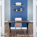 RESTORE Riverstone Grey 36 in. Live Edge Wood Shelf (Wood Only)