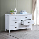 SAFARI 6 Drawer Master Dresser with Interlock Drawer Feature "Drawer Slide And Interlock Pre-Assembly, Wide Dressers for Bedroom 6 Deep Drawers for Closet Organizer - Easy Assembly, Classic White