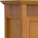TV Media Stand 54 Inch Wide Golden Brown Cabinet Storage