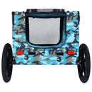 Outdoor Heavy Duty Collapsible Pet Bike Trailer with 16-Inch All-Terrain Wheels & Universal Hitch – Foldable Dog/Cargo Carrier Cart for Bicycles, blue, grey