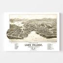 Vintage Map of Lake Village, New Hampshire 1883