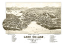 Vintage Map of Lake Village, New Hampshire 1883