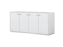 72" White Buffet Table with Four Doors