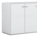 72" White Buffet Table with Four Doors