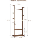 Coat Racks solid wood hanger 23.6* 11*64.1in Solid environmental protection easy to assemble beautiful can be placed in the bedroom/entrance/living room (Walnut)