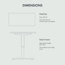 Electric Standing Desk 48x24 Inch Adjustable Height