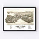 Vintage Map of Lake Village, New Hampshire 1883