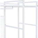 Open-Style Wardrobe with Hanging Rails, Shelves and Drawers, White