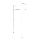 41 in. Galvanized Wall Mounted Clothing Rack, Single