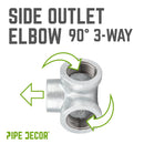 1 in. Galvanized Side Outlet Elbow
