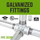 3/4 in. Galvanized Square 90 Degree Elbow