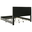 Ines 56-inch Fabric Upholstered Eastern King Panel Bed Grey