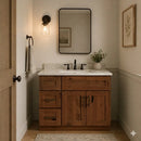 36 Inch Rustic Shaker Single Sink Bathroom Vanity with Drawers on the Left