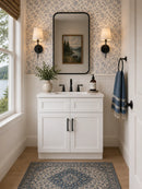 36 Inch White Shaker Single Sink Bathroom Vanity