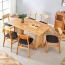 Table and chair set, ancient style solid wood dining table, imitation rattan table legs, beautiful simple solid wood dining chairation