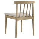Cullen Dining Side Chair Upholstered Seat Natural Oak (Set of 2)