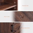 98.4 Inch Rustic Brown TV Stand With 4 Drawers And Shelves