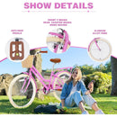 Steel Frame,Multiple Colors, for 10+Years Old Girls Bike,24 inch wheel