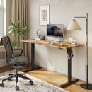 Electric Standing Desk 48x24 Height Adjustable With Memory Presets Rustic Brown
