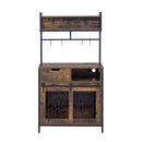 Furniture Style 2 in 1 PET FRIENDLY Dog Crate Composite Desk Hutch in Rustic Brown MDF and Steel