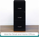 Cooper 3-Drawer Letter File Cabinet Black for Office