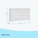 White Six Drawer Dresser For Nursery Organization Solutions