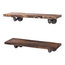 RESTORE Trail Brown 24 in. Shelves with L-Shaped Brackets