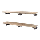 RESTORE Driftwood Tan 36 in. Shelves with L-Shaped Brackets