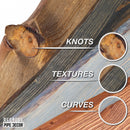 36” Riverstone Grey Live Edge Wood Shelf with L-Shaped Pipe Brackets (2-Pack)