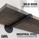 RESTORE Boulder Black 36 in. Shelves with Noir Pre-finished Straight Brackets