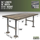 RESTORE Boulder Black Solid Wood Coffee Table