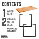 Skyline Sunset Cedar Solid Wood Coffee Table with 12 in. Landscape Legs