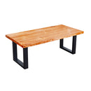 Skyline Sunset Cedar Solid Wood Coffee Table with 18 in. Landscape Legs