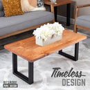 Skyline Sunset Cedar Solid Wood Coffee Table with 18 in. Landscape Legs