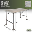 RESTORE Riverstone Grey Solid Wood Office Desk